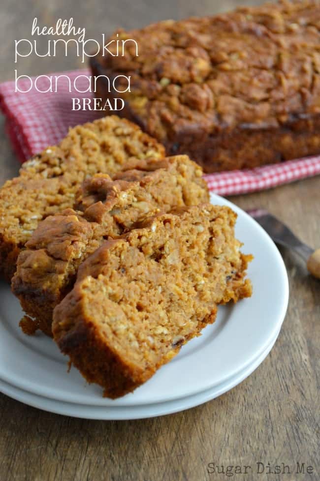 Healthy Pumpkin Banana Bread