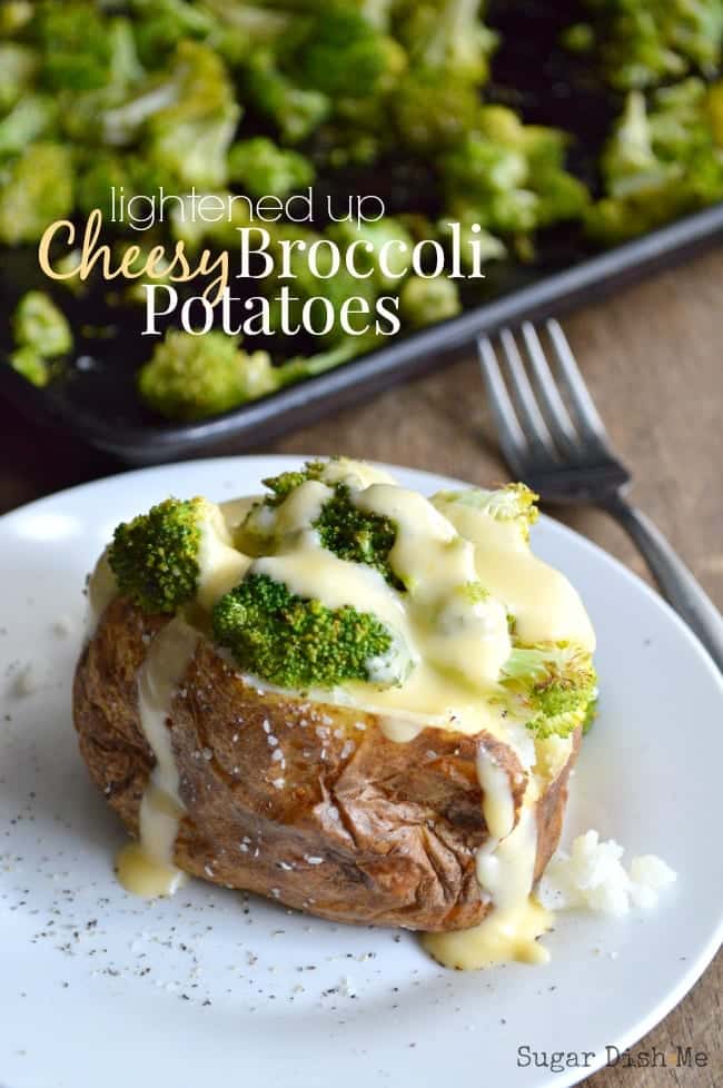 Lightened Up Cheesy Broccoli Potatoes