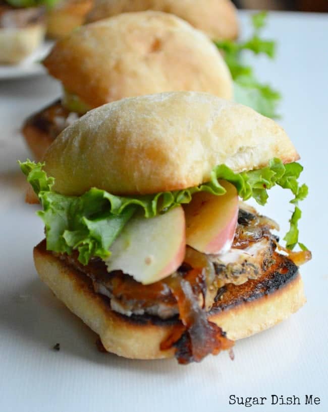 Pork Tenderloin Sandwich Recipe with Caramelized Onions, Apples, and Garlic Aioli