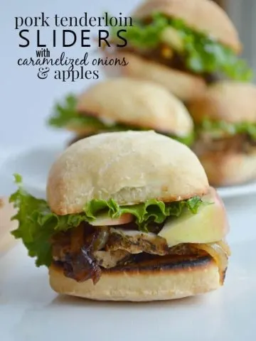 Pork Tenderloin Sliders with Apples and Caramelized Onions