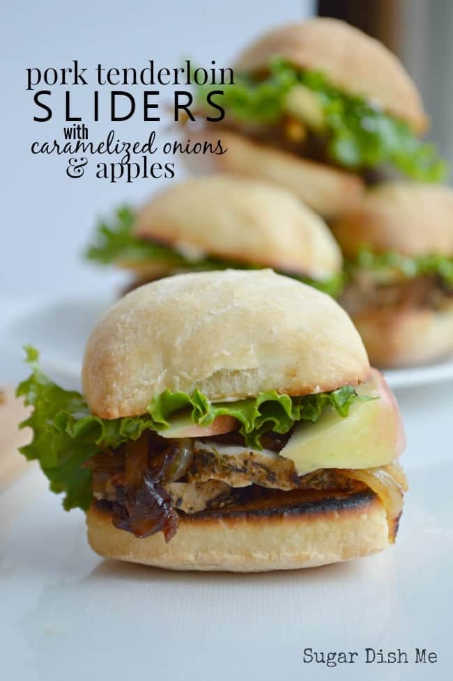 Pork Tenderloin Sliders with Apples and Caramelized Onions