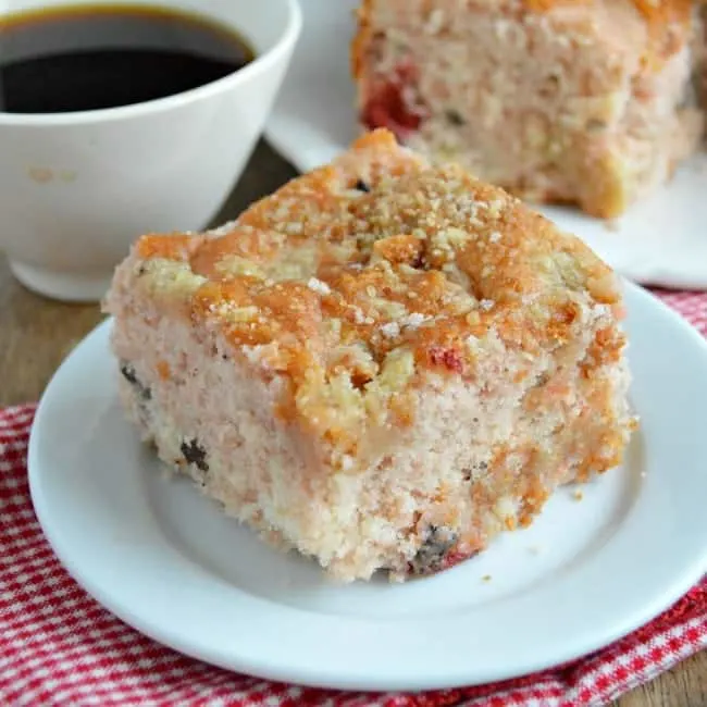 Coffee Cake with Chocolate and Cherries