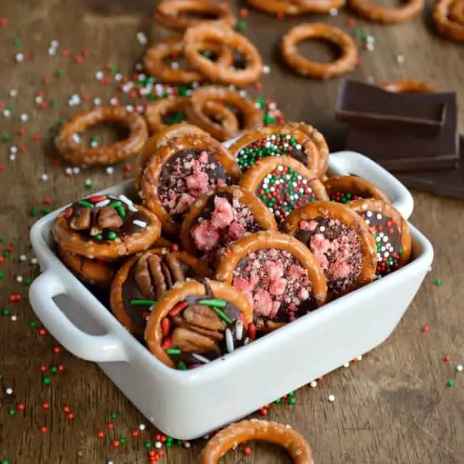 Chocolate Pretzel Party Bites