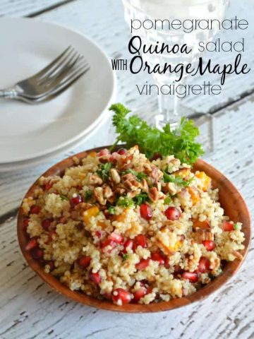 Pomegranate Quinoa Salad with Orange Maple Vinaigrette