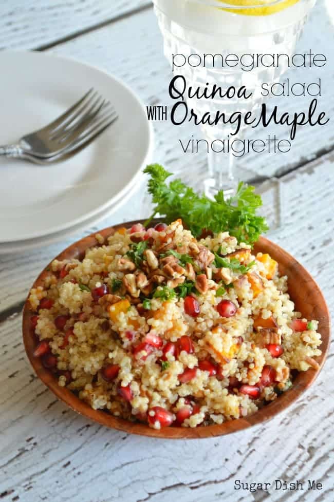 Pomegranate Quinoa Salad with Orange Maple Vinaigrette