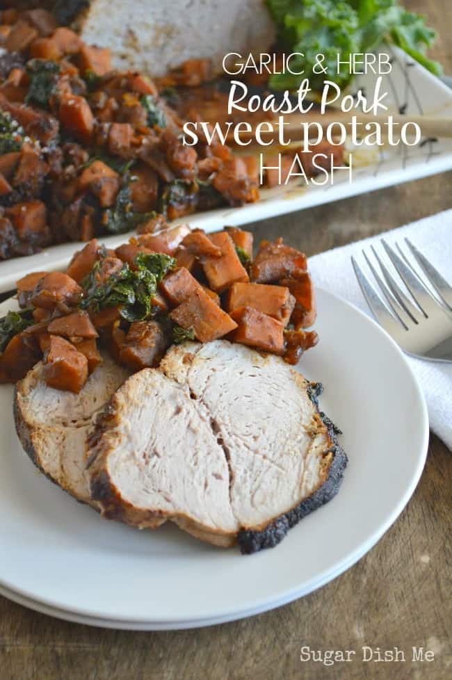 Garlic and Herb Roast Pork Sweet Potato Hash