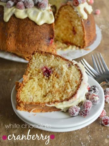 White Chocolate Cranberry Pound Cake