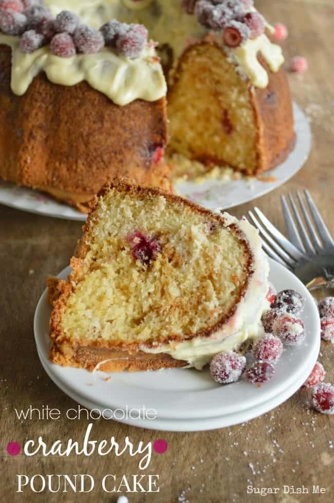 White Chocolate Cranberry Pound Cake