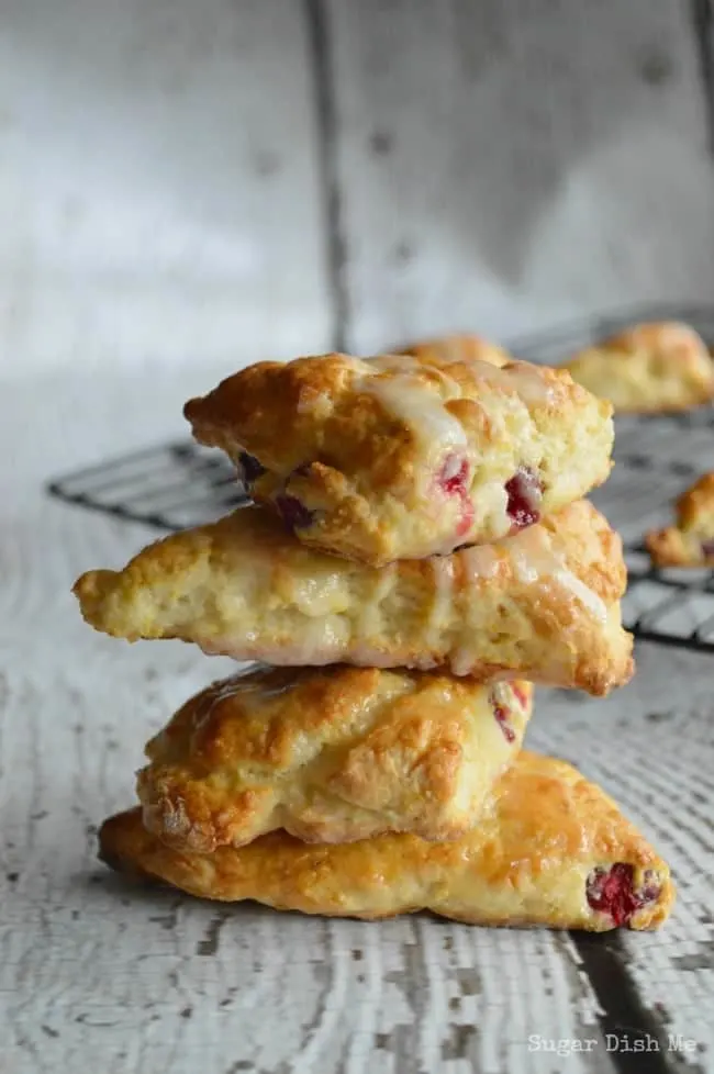 Fresh Cranberry Scone Recipe with Orange Glaze