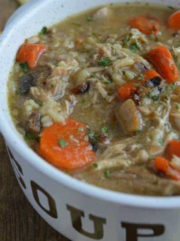 Creamy Chicken Mushroom and Wild Rice Soup