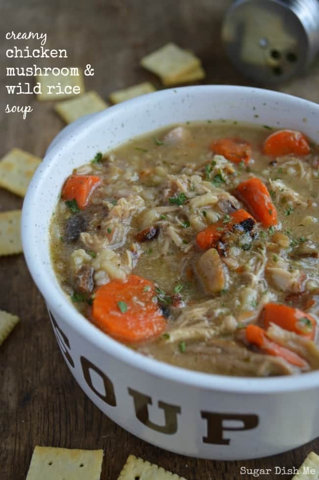 Creamy Chicken Mushroom and Wild Rice Soup