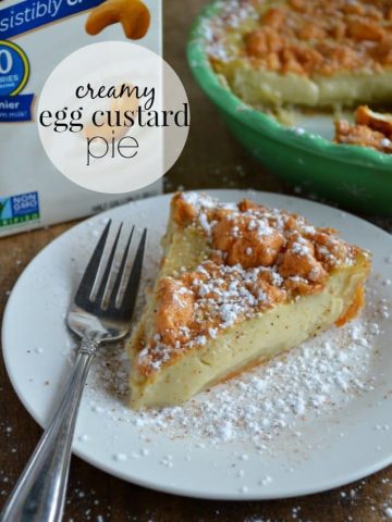 Creamy Egg Custard Pie