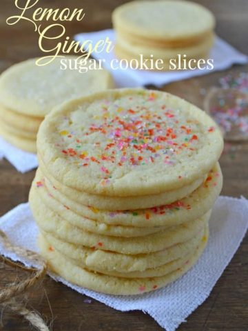 Lemon Ginger Sugar Cookie Slices