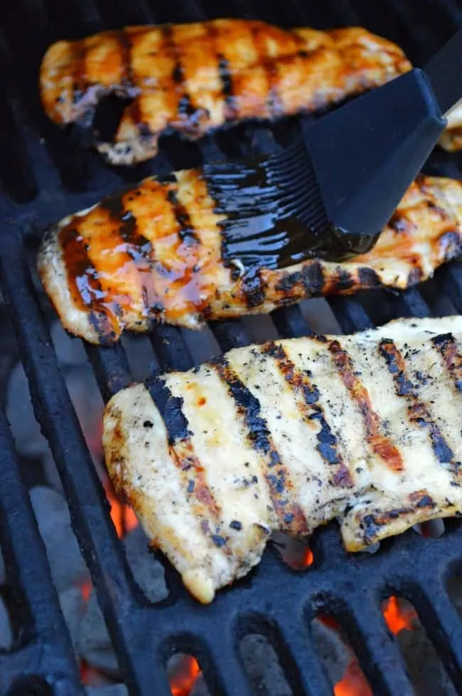 Grilled Barbecue Chicken with Kraft Hickory Smoke Barbecue Sauce