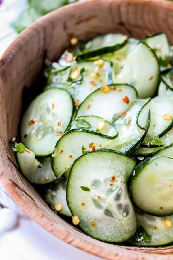 Cilantro Lime Cucumber Salad via The Food Charlatan