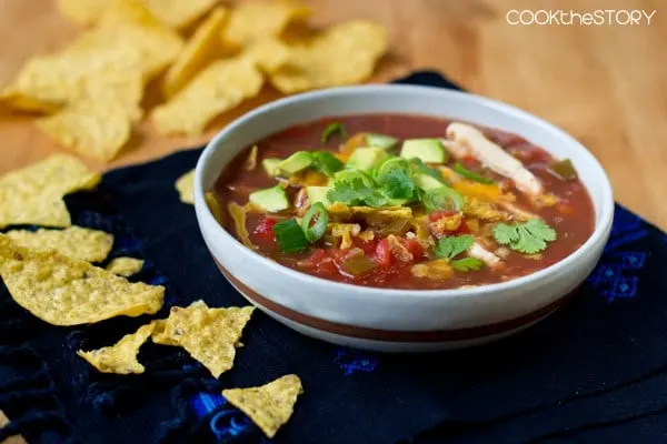 Tortilla Soup Recipe via Cook the Story