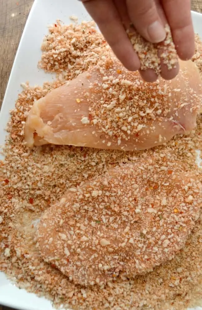 Breading Cajun Chicken