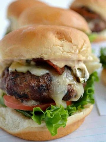 Spicy Little Turkey Burgers with Jalapeno Bacon and Cheddar Jack Cheese