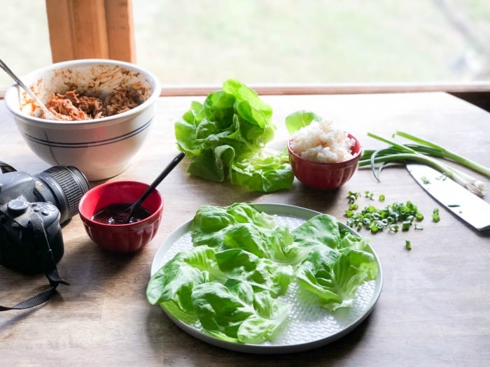 Food Blog Photo Cart Lettuce Wraps Shoot