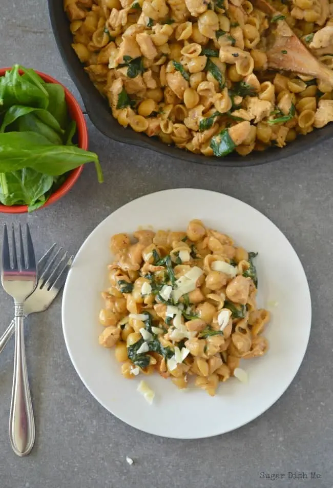 Chicken and Spinach Macaroni is a delicious and family pleasing 30 minute meal!