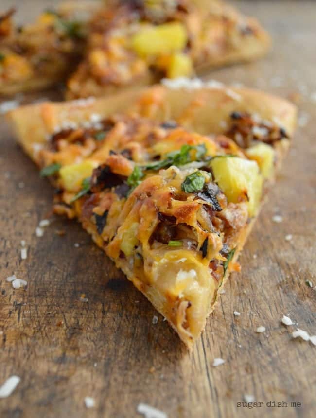 Pulled Pork Pizza Recipe with Pineapple and Bacon