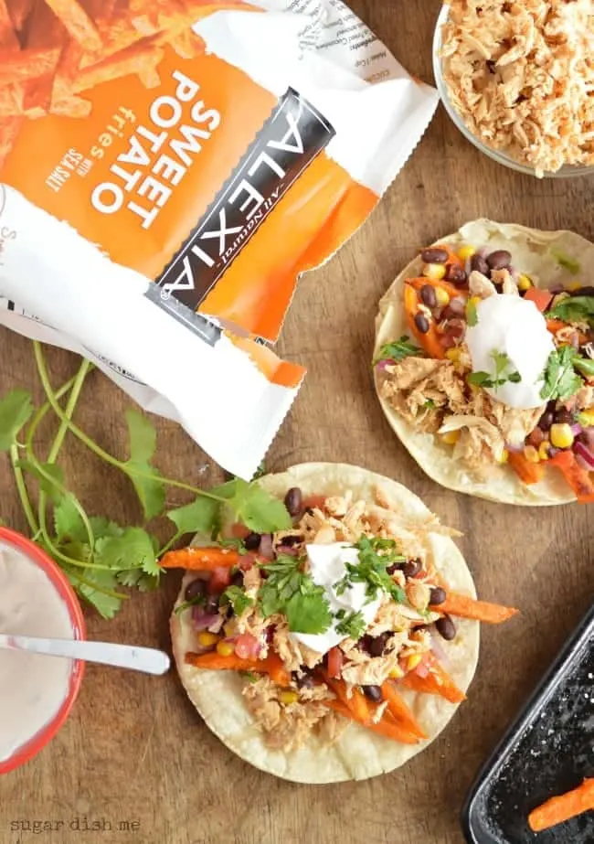 Chicken Sweet Potato Taco Recipe with Spicy Maple Sour Cream