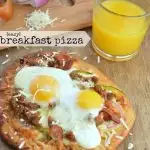Easy Breakfast Pizza on Naan