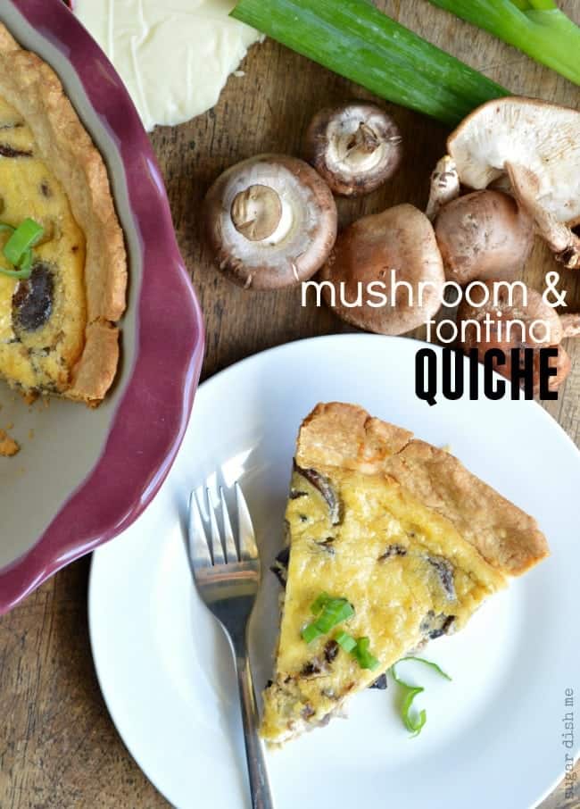 Mushroom and Fontina Quiche
