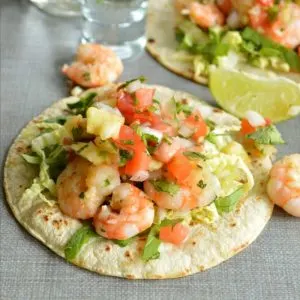 Tequila Lime Shrimp Tostadas