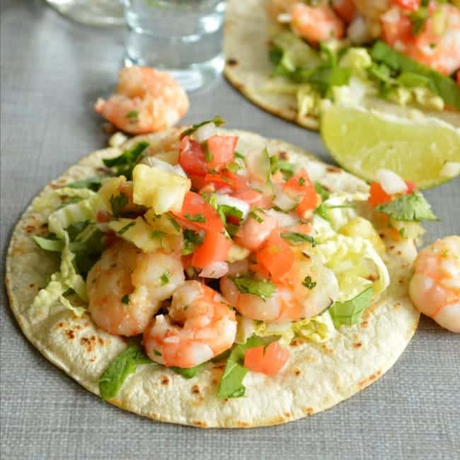 Tequila Lime Shrimp Tostadas