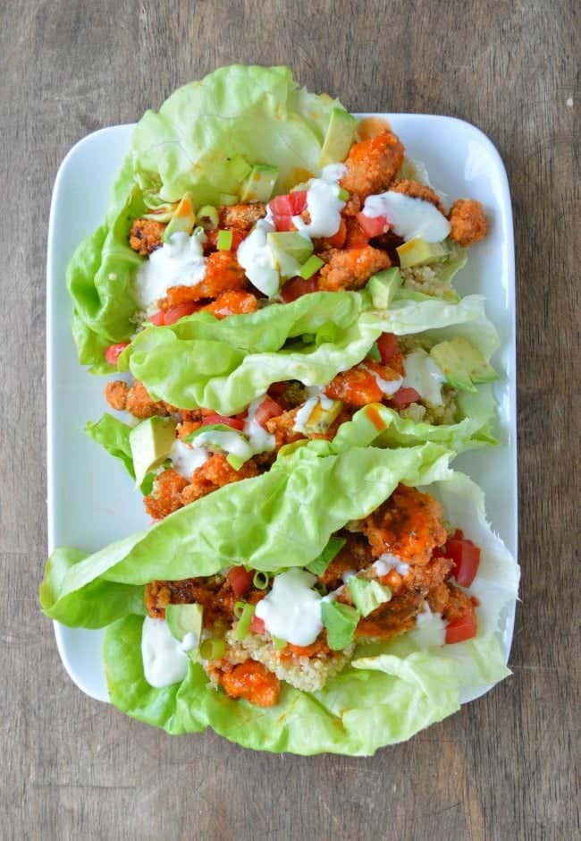 Buffalo Chicken Lettuce Wraps