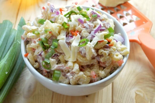 Ham and Cheddar Macaroni Salad