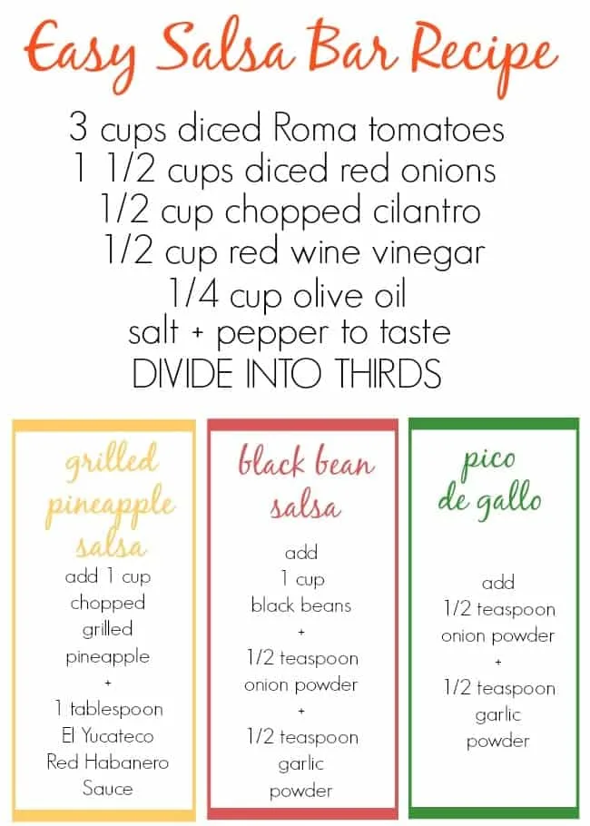 Easy Salsa Bar Recipe