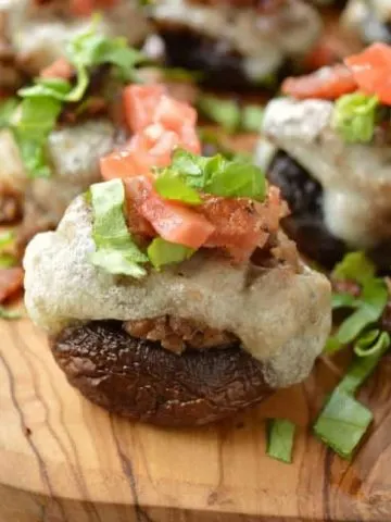 Bacon Cheeseburger Mushroom Appetizer