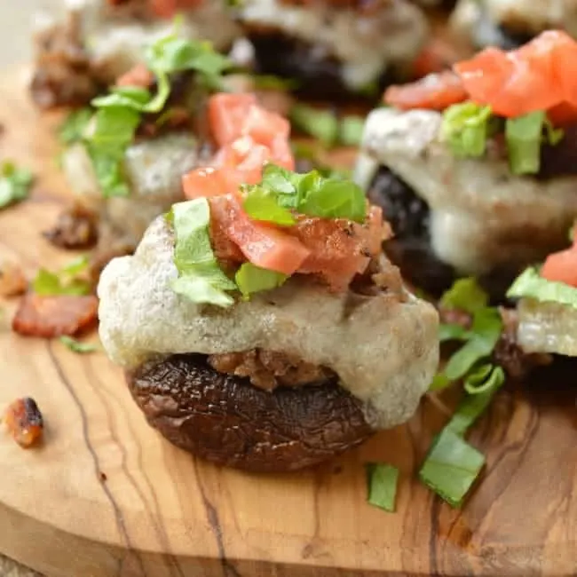 Bacon Cheeseburger Mushroom Appetizer