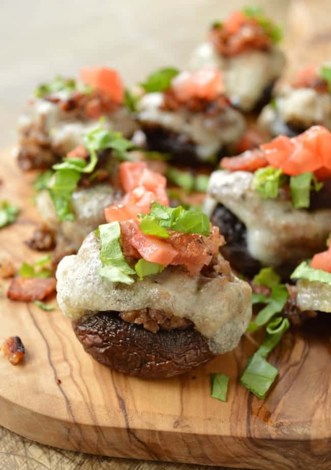 Bacon Cheeseburger Stuffed Mushrooms Recipe