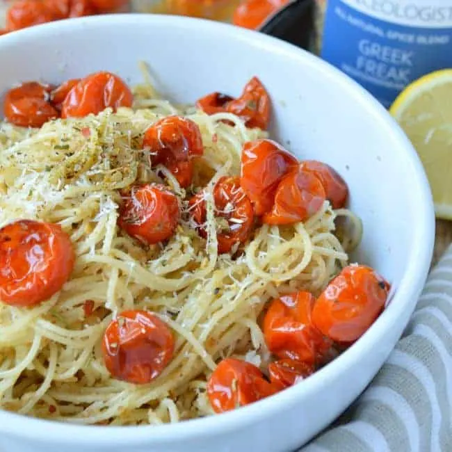 Lemon Herb Pasta with Roasted Tomatoes