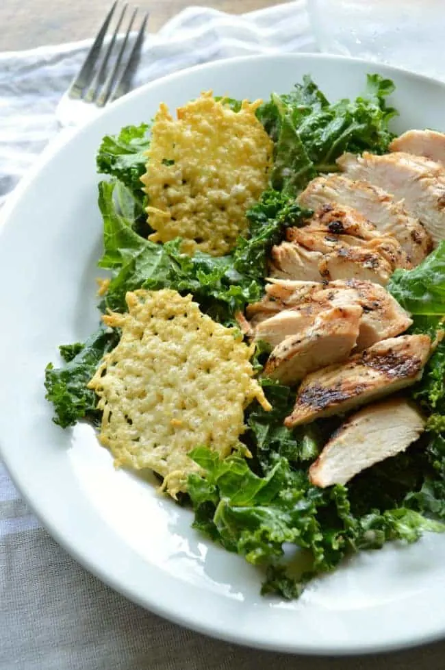 Copycat Panera Kale Chicken Caesar Power Salad