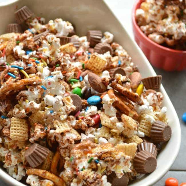Loaded Candy Bar Popcorn Square