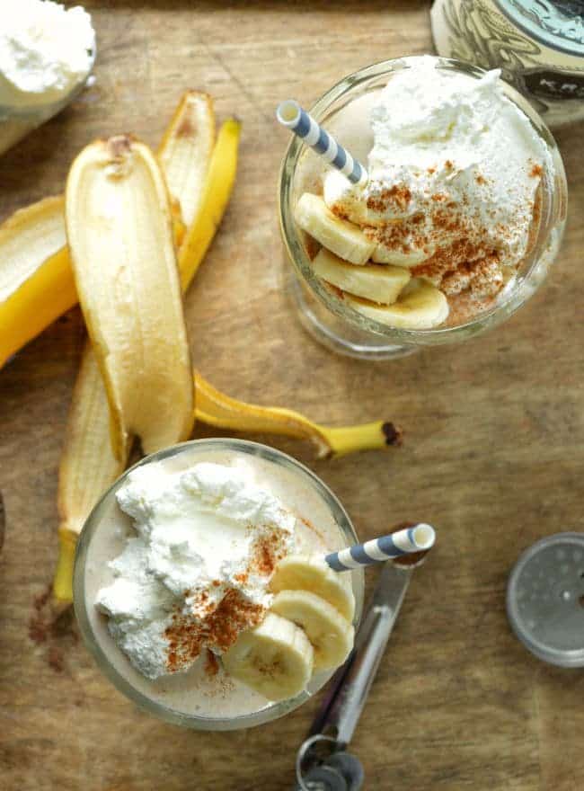 Banana Rum Milkshakes