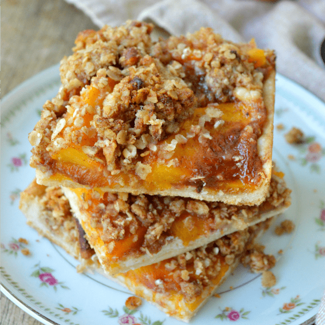 Peach Slab Pie Bars