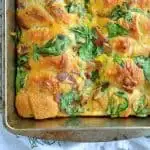 Bacon and Spinach Breakfast casserole with Crescent Rolls