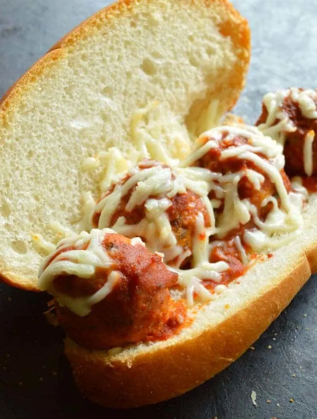Meatball Sub with Slow Cooker Meatballs