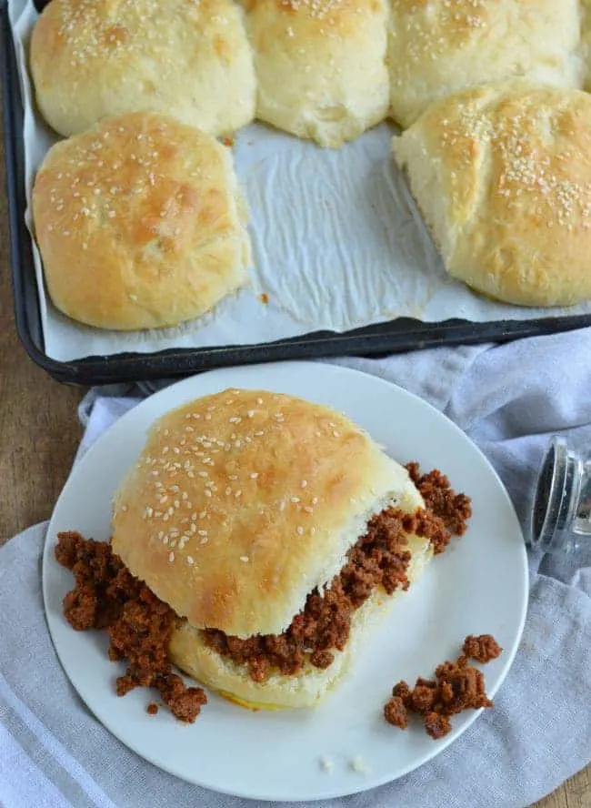 Sloppy Joes on Homemade Buns