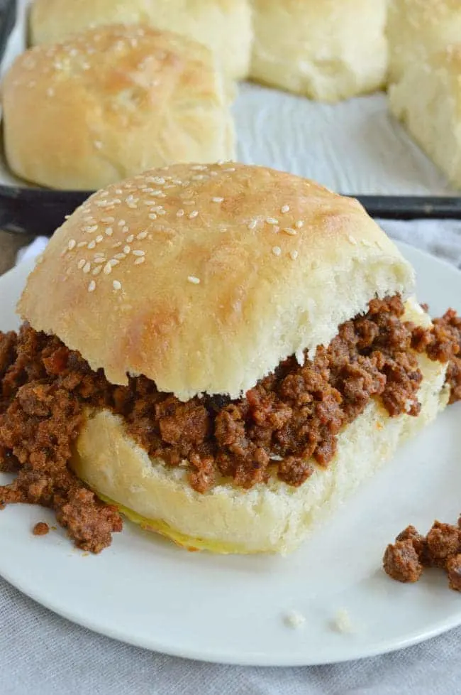 Sloppy Joes on Homemade Brioche Buns