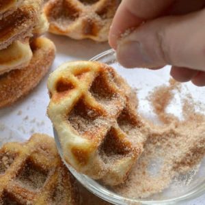 5 Minute Cinnamon Sugar Waffle Bites Recipe