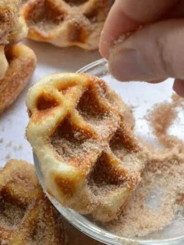 5 Minute Cinnamon Sugar Waffle Bites Recipe