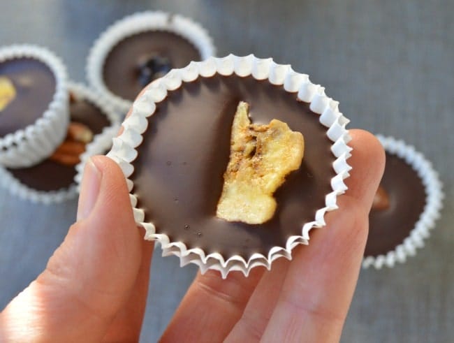 Chocolate Candy Cups with Dried Fruit