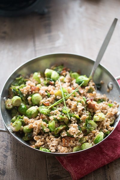 Farro and Brussels Sprouts - Lemons for Lulu