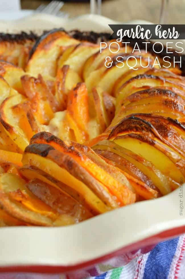 Garlic Herb Potatoes and Squash Casserole Recipe